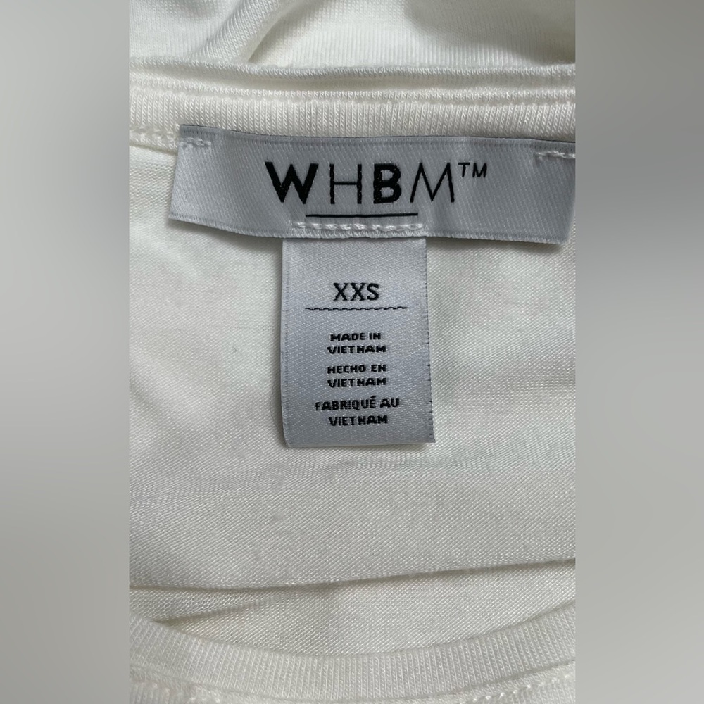 WHBM/Basic shirt long sleeve/white color/Size XXS - Picture 4 of 5